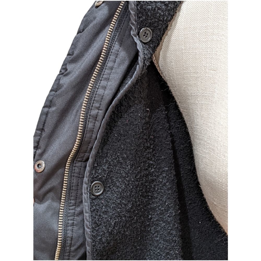 Bernardo Women's Black Long Jacket Faux Fur Collar Fleece Lining Size S - Picture 8 of 11